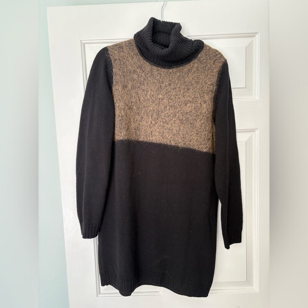 Max Mara Studio brown and black sweater dress